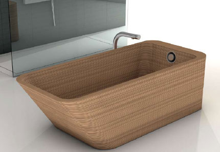 Stand Alone Ply Wood Bathtub